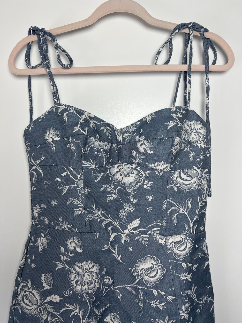 Amanda Uprichard Navy and White Floral Mini Dress - Picture 7 of 13